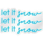 Let It Snow - Blue LED Neon
