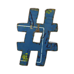 Reclaimed Hashtag Sign