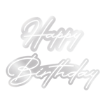Happy Birthday – White LED Neon