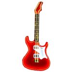 Oversized Red Neon Guitar