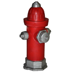 Fire Hydrant - Red & Silver