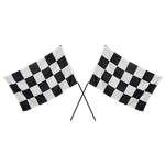Set of (2) Checkered Flags