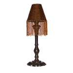 Brown Beaded Candle Lamp