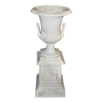 Tall Faux Marble Urn