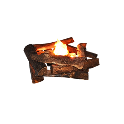 Faux Fire with Logs