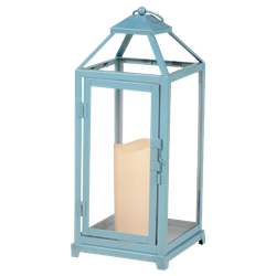 Turquoise Battery Operated Lantern