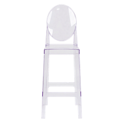 Ghost Bar Stool with Back