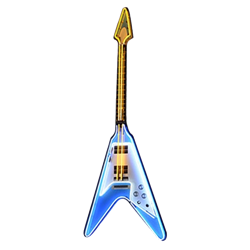 Oversized Blue Neon Guitar