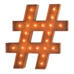 Vintage Hashtag Marquee
