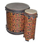Pair of African Drums