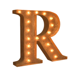 Vintage Marquee Letter - R