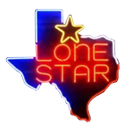 Lone Star Texas Outline Beer Neon