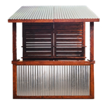 Corrugated Rustic Bar with Roof