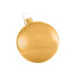 Holly Jolly Oversized Ornament - Gold