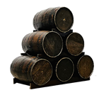 Whiskey Barrel Display