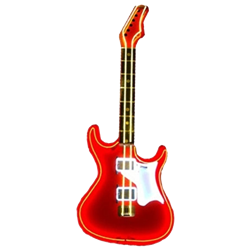Oversized Red Neon Guitar