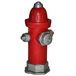 Fire Hydrant - Red & Silver