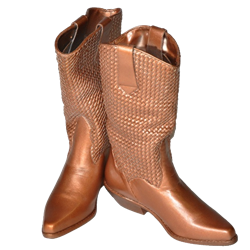 Pair of Bronze Cowboy Boots