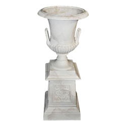 Tall Faux Marble Urn