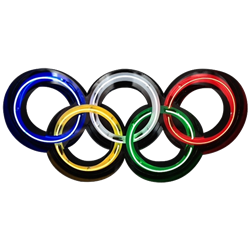 Neon Olympic Rings