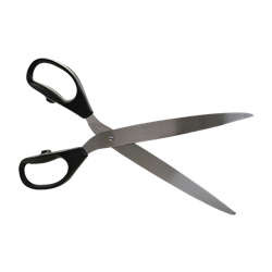 Oversized Scissors - Silver/Black Handle