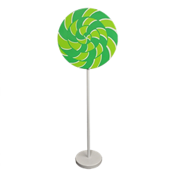 Green and Lime Green Swirl Lollipop Giant Candy
