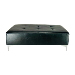 Black Leather Bench
