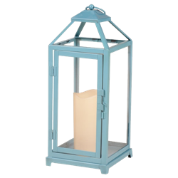 Turquoise Battery Operated Lantern