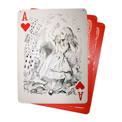 Set of (3) Flying Cards - Alice
