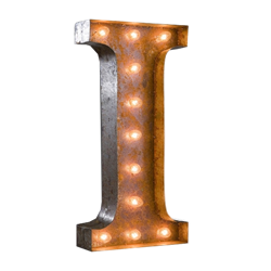Vintage Marquee Letter - I