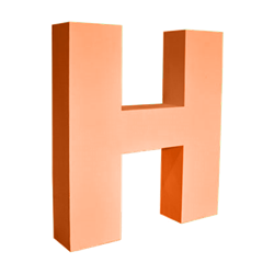 Oversized Letter H