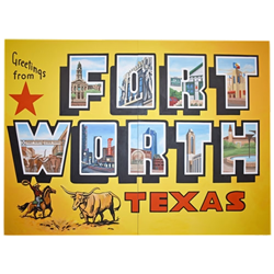 Oversized Fort Worth Postcard