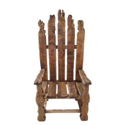 Hand Carved Wooden Throne Chair