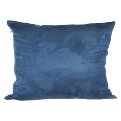 Blue Faux Suede Pillow