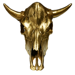 Cow Skull - Gold