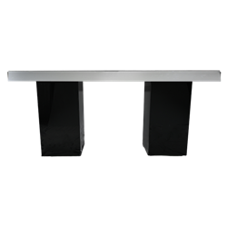 Mirrored Column Table - Black