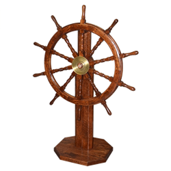 Ships Wheel on Stand