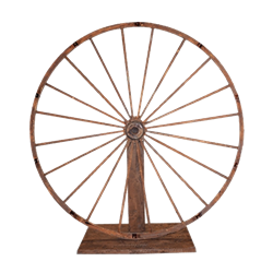 Oversized 8' Wagon Wheel on Stand