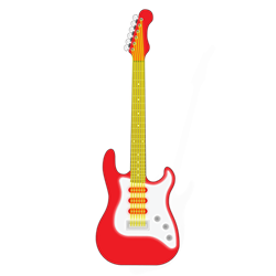 Oversized Guitar LED Neon - Red
