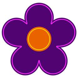 Purple Flower LED Neon