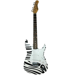 Zebra Striped Guitar