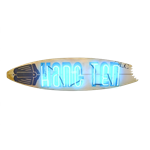 Hang Ten Neon Surfboard Sign