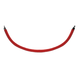 Red Rope with Chrome Ends