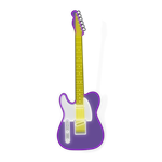 Oversized Guitar LED Neon - Purple