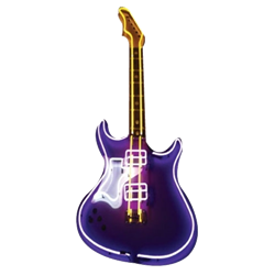 Oversized Purple Neon Guitar