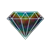Small Diamond - White LED Neon