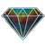Large Diamond - White LED Neon