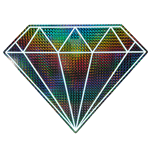 Large Diamond - White LED Neon