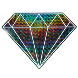 Large Diamond - White LED Neon