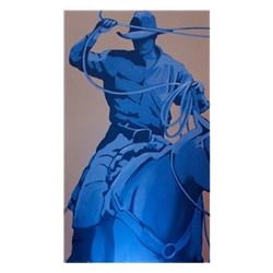 Cowboy Painting Blue